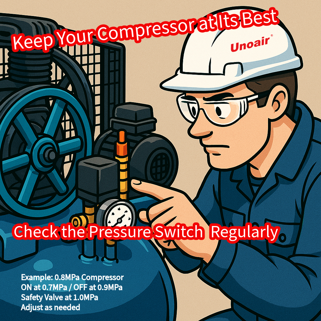 UNOAIR Weekly Update 10/08/2025 Know You Compressor Pressure Switch and Safety Valve
